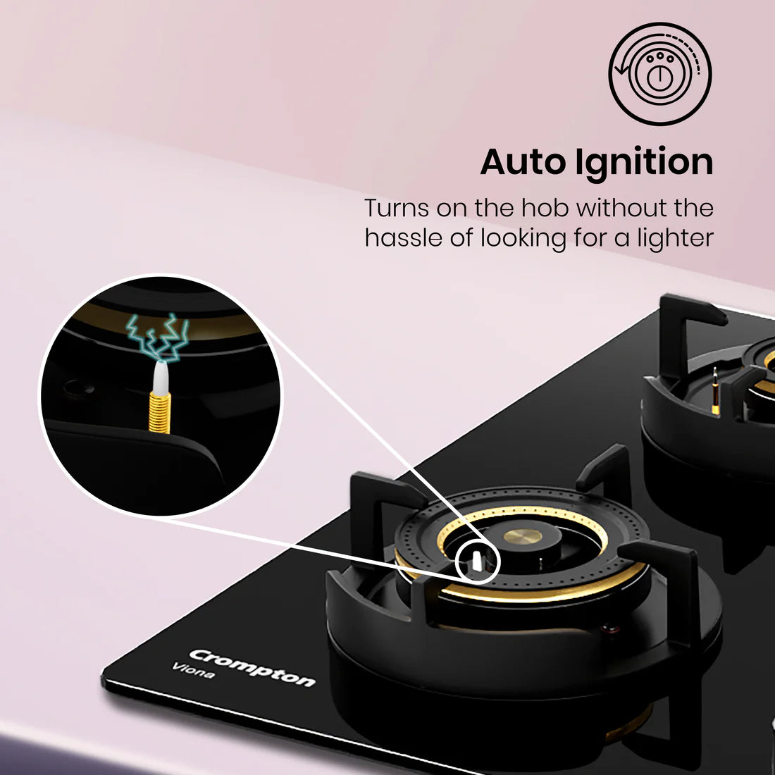 Crompton Hob Viona 60 cm 4 Burner