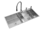 MORZZE 45x20x9 Stainless Steel Sink | Double Bowl Sink | A02-213LX
