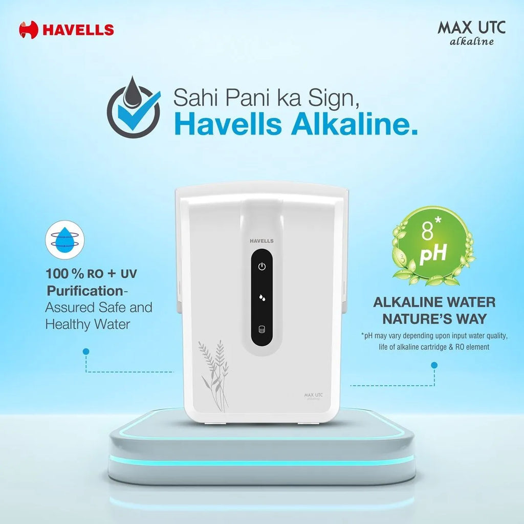 Havells MAX UTC Alkaline |100 % RO & UV Technology