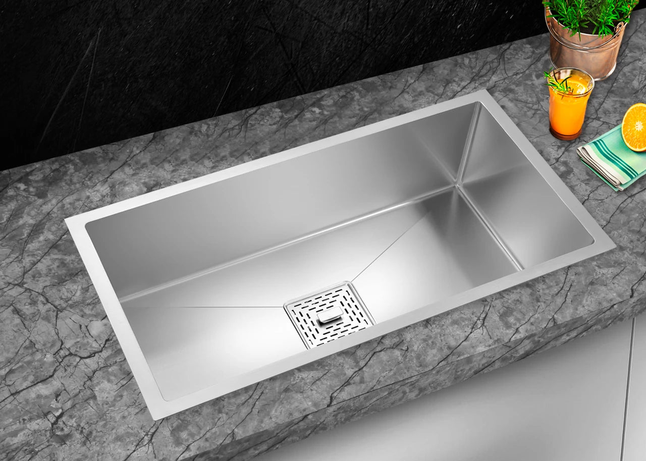 MORZZE By Anupam 30x18x9 Grade Stainless Steel Sink | Single Bowl Sink |A01-204