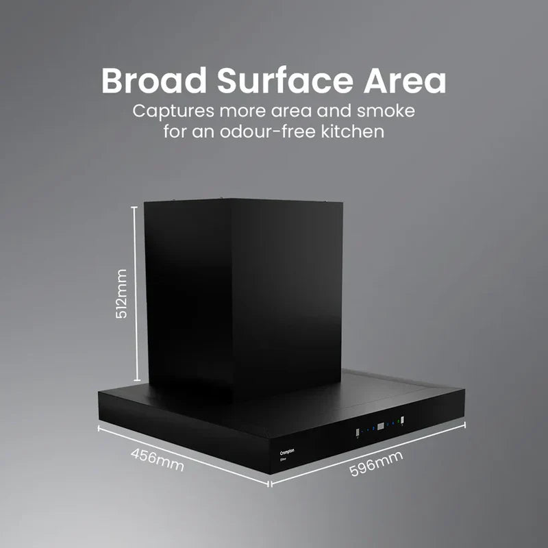 Crompton ELB60FLE-IND 60cm Filterless Wall Mounted Chimney Eliteo Box Series T-shape