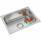 Anupam 113B Kitchen Sink, Silver, Satin/Matt Finish | 24x18x9 | 304 Grade Stainless Steel Sink