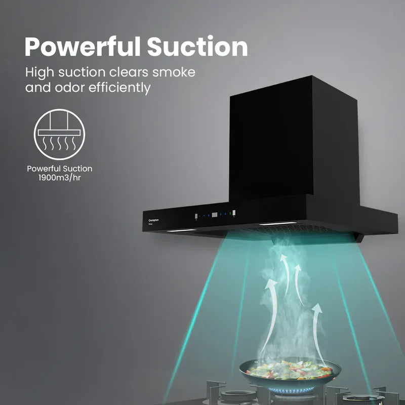 Crompton ELB60FLE-IND 60cm Filterless Wall Mounted Chimney Eliteo Box Series T-shape