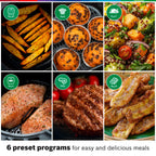 Bosch Cripsmaxx Air Fryer 4L, With Touch Panel, Smart Integrated System, With Adjustable Grid With 6 Preset+ Preheat And Keep Warm Function, MAF240B0IN, Black, 1350 Watts