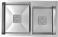 MORZZE 36x20x9 Stainless Steel Sink | Double Bowl Sink | A02-211WA