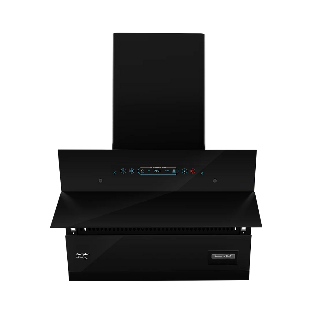 Crompton CHD-AQI60FLE-IND, Black AQNova BLDC 1800 m³/hr 60cm Slant Chimney|AirIQ technology|Adaptive suction| Intelligent Autoclean|Touch+Motion Sensor|15Yrs Motor & 4Yrs Overall Warranty
