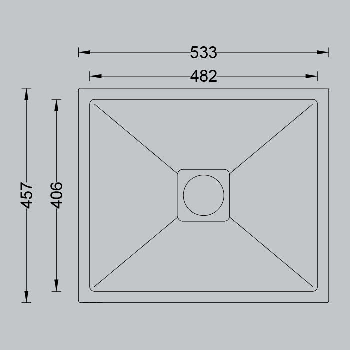 MORZZE By Anupam 21x18x8 Stainless Steel Sink | Single Bowl Sink | A01-202