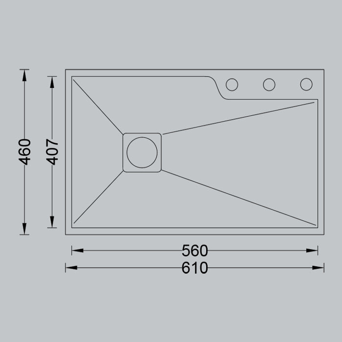 MORZZE 24x18x9 Stainless Steel Sink | Single Bowl Sink | A01-208LX