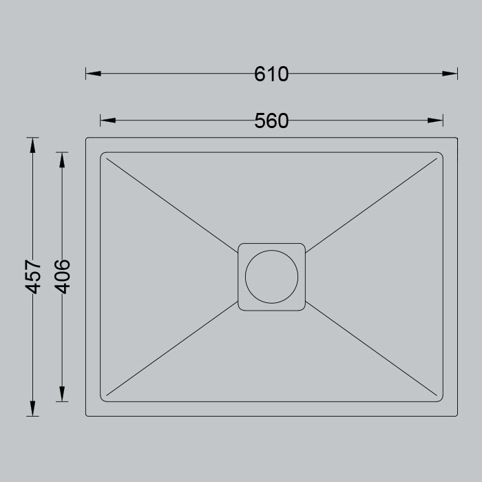 MORZZE By Anupam 24x18x9 Stainless Steel Sink | Single Bowl Sink | A01-203