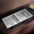 MORZZE 37x18x9 Stainless Steel Sink | Double Bowl Sink | A02-205