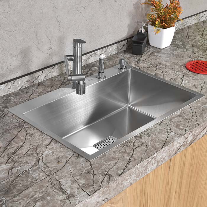 MORZZE By Anupam 30x20x9 Stainless Steel Sink | Single Bowl Sink | A01-209LX