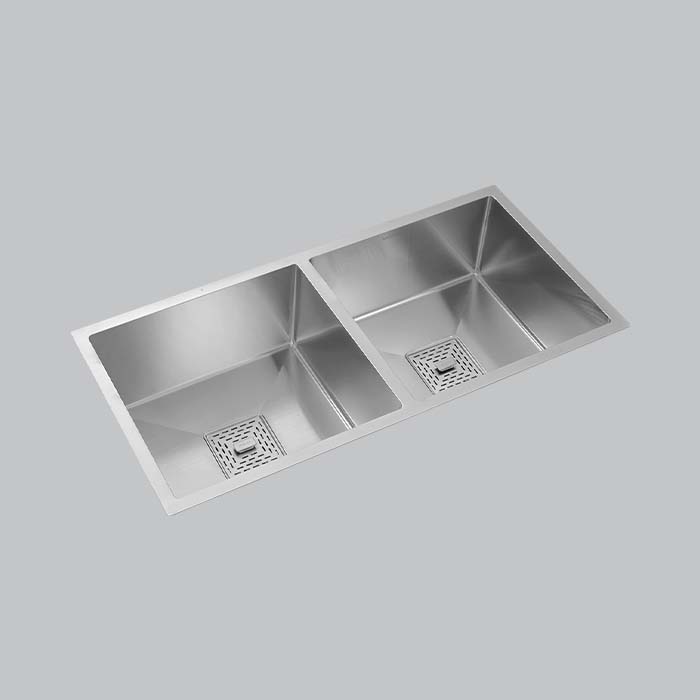 MORZZE 37x18x9 Stainless Steel Sink | Double Bowl Sink | A02-205