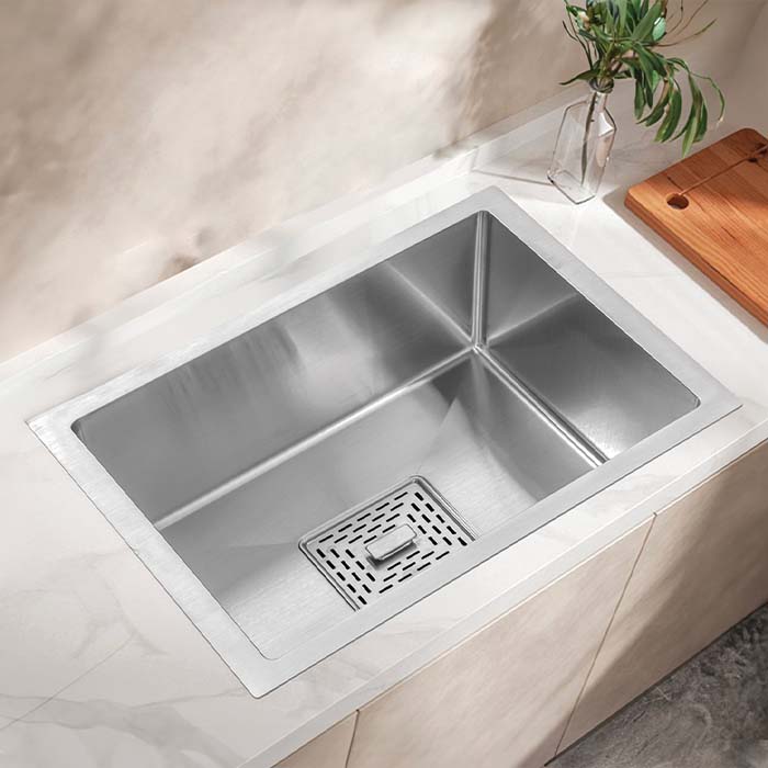 MORZZE 21x18x8 Stainless Steel Sink | Single Bowl Sink | A01-202