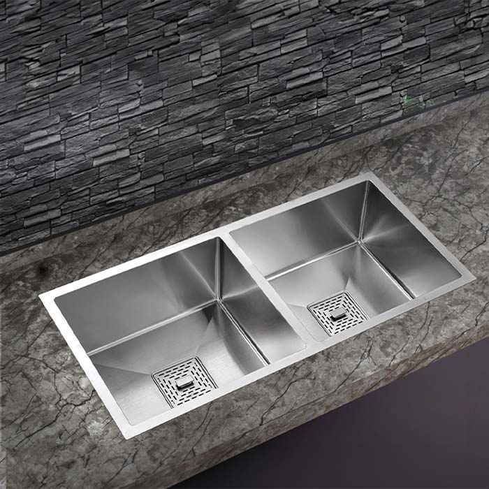 MORZZE 45x20x9 Stainless Steel Sink | Double Bowl Sink | A02-206