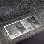 MORZZE 45x20x9 Stainless Steel Sink | Double Bowl Sink | A02-206