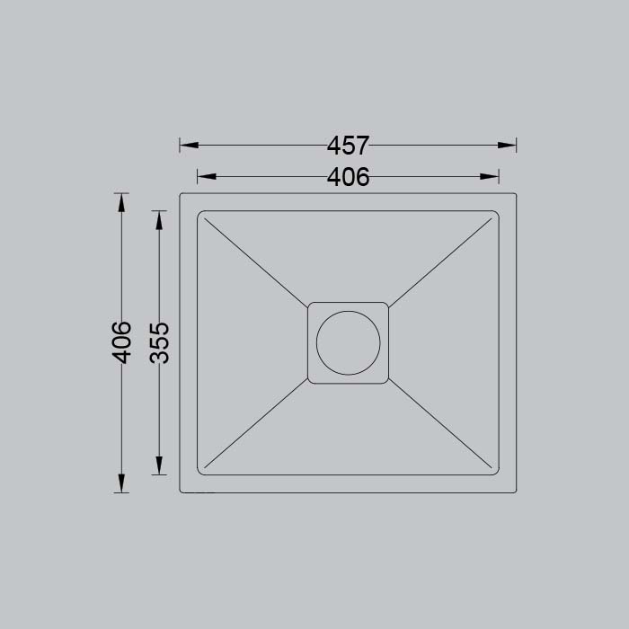 MORZZE By Anupam 18x16x8 Stainless Steel Sink | Single Bowl Sink | A01-201