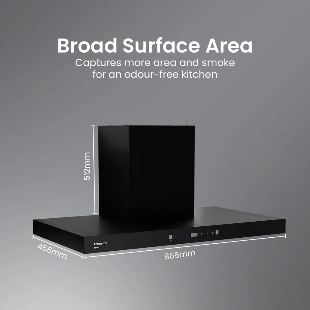 Crompton CHD-ELB90FLE-IND 90cm Filterless Wall Mounted Chimney Eliteo Box Series
