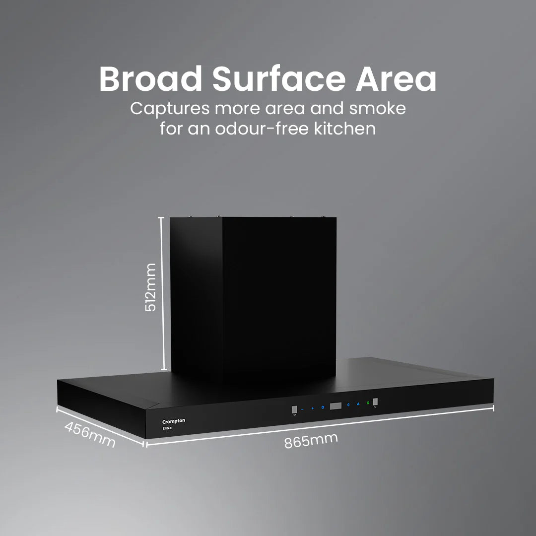 Crompton CHD-ELB90FLE-IND 90cm Filterless Wall Mounted Chimney Eliteo Box Series