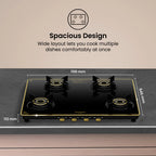Crompton Oressa 4 Burner 70 cm Slim Glass Cooktop