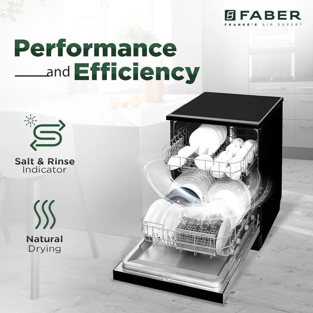Faber Free-Standing Dishwasher 12 Place Setting FFSD 6PR 12S Neo BK (Neo Black)