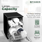 Faber Free-Standing Dishwasher 12 Place Setting FFSD 6PR 12S Neo BK (Neo Black)