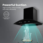 Crompton Eliteo Curv (ELCFLE) Auto-Clean Chimney 60 cm | 1900 m³/hr
