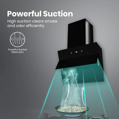 Crompton ELI90FLE-IND 90cm Auto-Clean Chimney Eliteo Inclined | 1900 m³/hr | Gesture Control