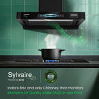 Crompton Chimney (CHD-SYB75FLE-IND) Sylvaire 75 cm | 2100 m³/hr Suction | Auto-Clean Chimney