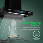 Crompton Chimney (CHD-SYB75FLE-IND) Sylvaire 75 cm | 2100 m³/hr Suction | Auto-Clean Chimney