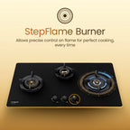 Crompton Hob Viona Plus Matt 78 Cm 3 Burner