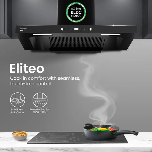 Crompton CHD-ELB90FLE-IND 90cm Filterless Wall Mounted Chimney Eliteo Box Series