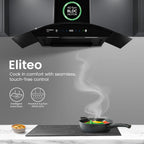 Crompton Eliteo Curv (CHD-ELC60FLE-IND) 90 cm Auto-Clean Chimney | 1900 m³/hr