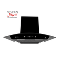 Crompton Aeries Curved 60cm 1280 m³/hr Kitchen Curved Chimney| Filterless Thermal Autoclean| Gesture Control| Built In Oil Collector| 7 Yrs Motor & 1 Yr Overall Warranty