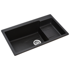MORZZE Granite Sink 32x19x9 | Single Bowl Sink Black | V01-111LX