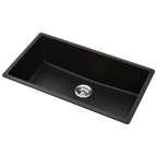 MORZZE By Anupam Granite Sink 31x18x10 | Single Bowl Sink Black | V01-113LX