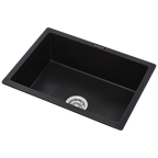 MORZZE Granite Sink 18x16x8 | Single Bowl Sink Black | V01-101
