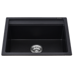 MORZZE Granite Kitchen Sink | 22x20x8| Single Bowl Sink Black | VO1-103