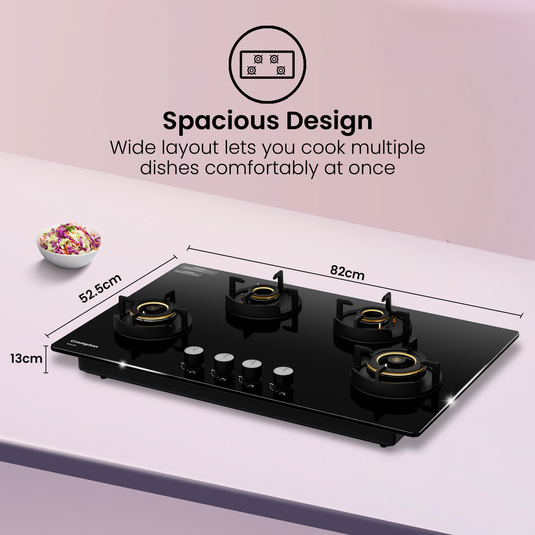 Crompton Hob Viona 82 cm 4 Burner