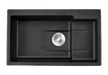MORZZE Granite Sink 32x19x9 | Single Bowl Sink Black | V01-111LX
