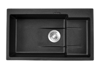 MORZZE Granite Sink 32x19x9 | Single Bowl Sink Black | V01-111LX