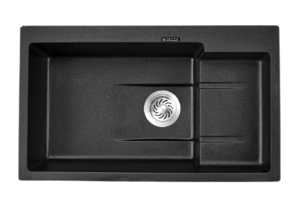 MORZZE By Anupam Granite Sink 32x19x9 | Single Bowl Sink Black | V01-111LX