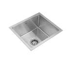 Glen Stainless Steel Grade 304 Sink for Kitchen, Single Bowl Handmade Sink 24x18x9 inches, Matte Finish (KS-SH24189SBM)