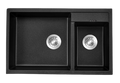 MORZZE By Anupam Granite Sink 32x20x8 | Double Bowl Sink Black | V02-115LX