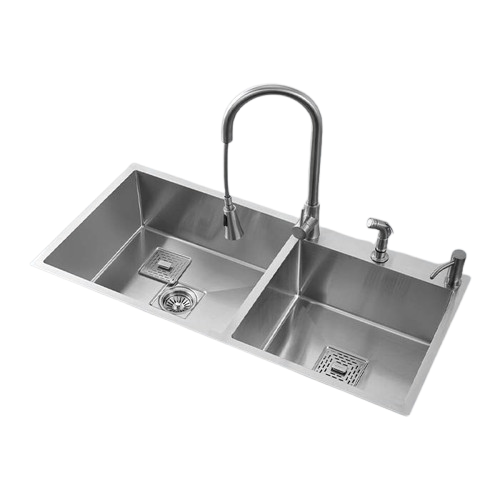 MORZZE 42x20x9 Stainless Steel Sink | Double Bowl Sink | A02-212LX