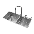 MORZZE 42x20x9 Stainless Steel Sink | Double Bowl Sink | A02-212LX