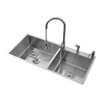 MORZZE 42x20x9 Stainless Steel Sink | Double Bowl Sink | A02-212LX