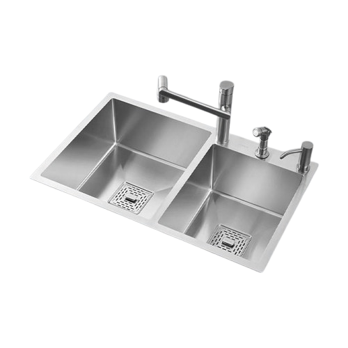 MORZZE By Anupam 32x20x9 Stainless Steel Sink |Double Bowl Sink | A02-210LX