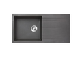MORZZE Granite Sink 40x20x9 | Single Bowl Drain Board Sink Black | V03-110