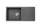 MORZZE Granite Sink 40x20x9 | Single Bowl Drain Board Sink Black | V03-110