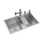 MORZZE 32x20x9 Stainless Steel Sink |Double Bowl Sink | A02-210LX